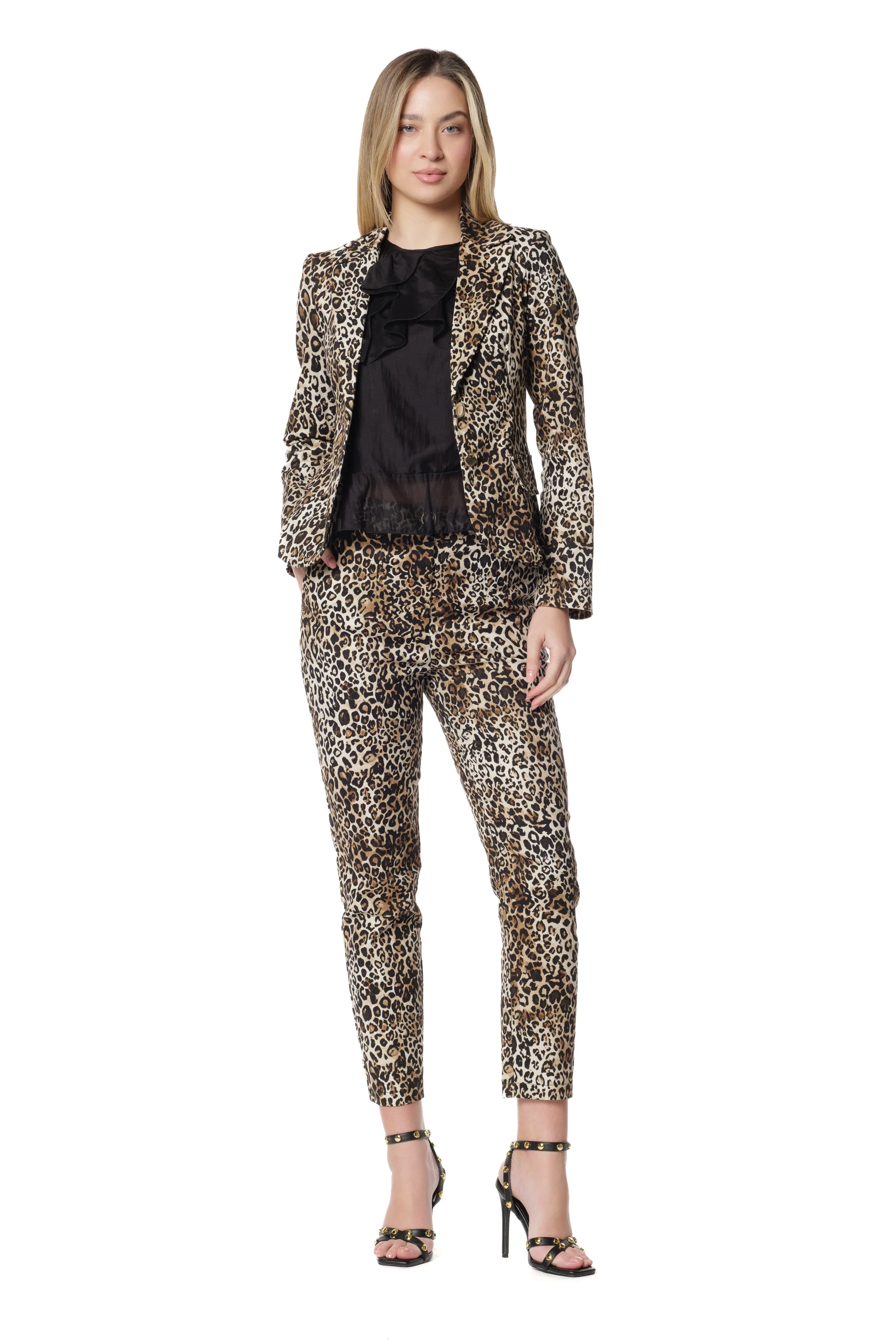 Pantalone CHERRY slim fantasia leopardo - Image 4