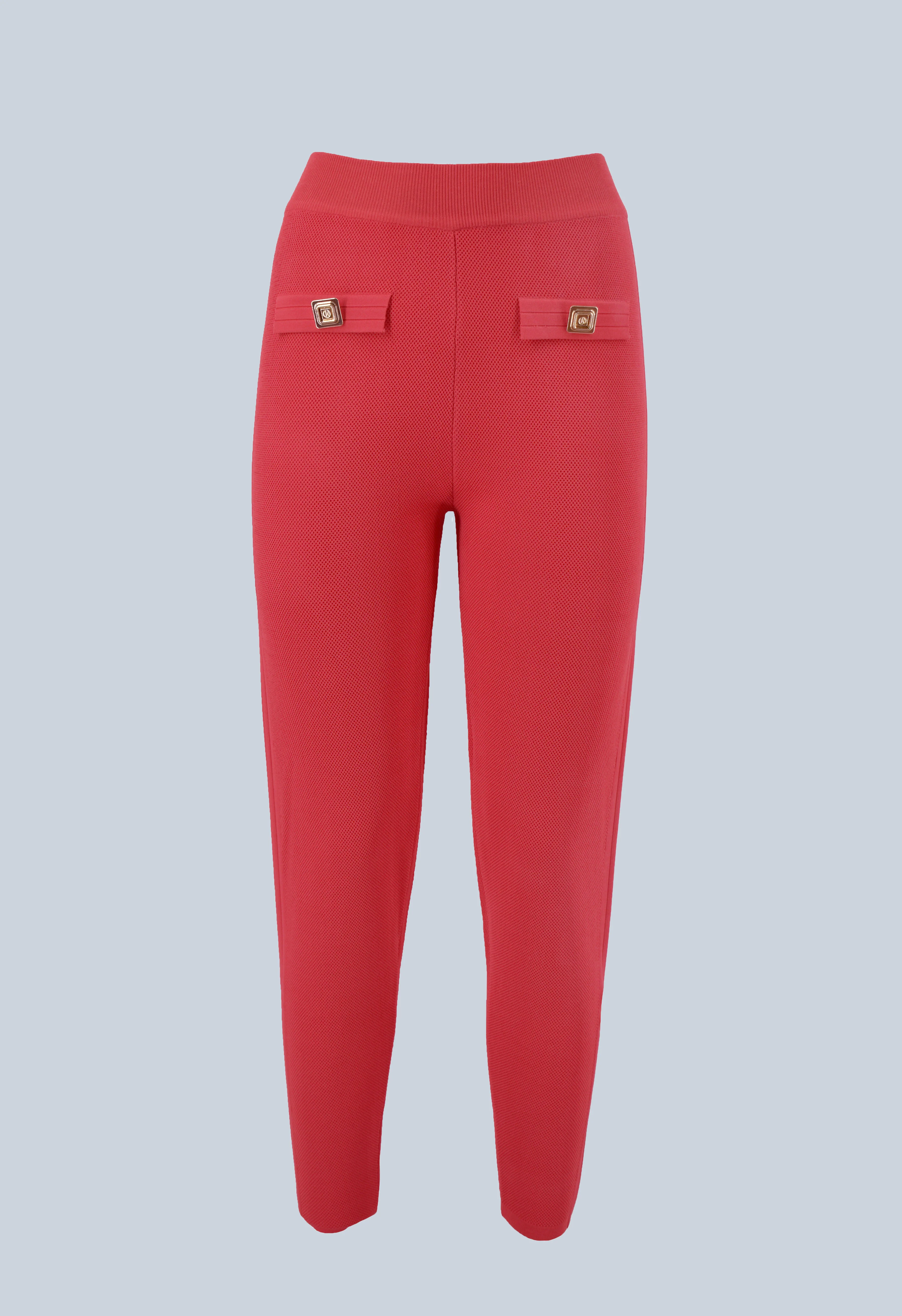 Pantalone FROLLO vita alta nido d'ape con bottoni - Image 3
