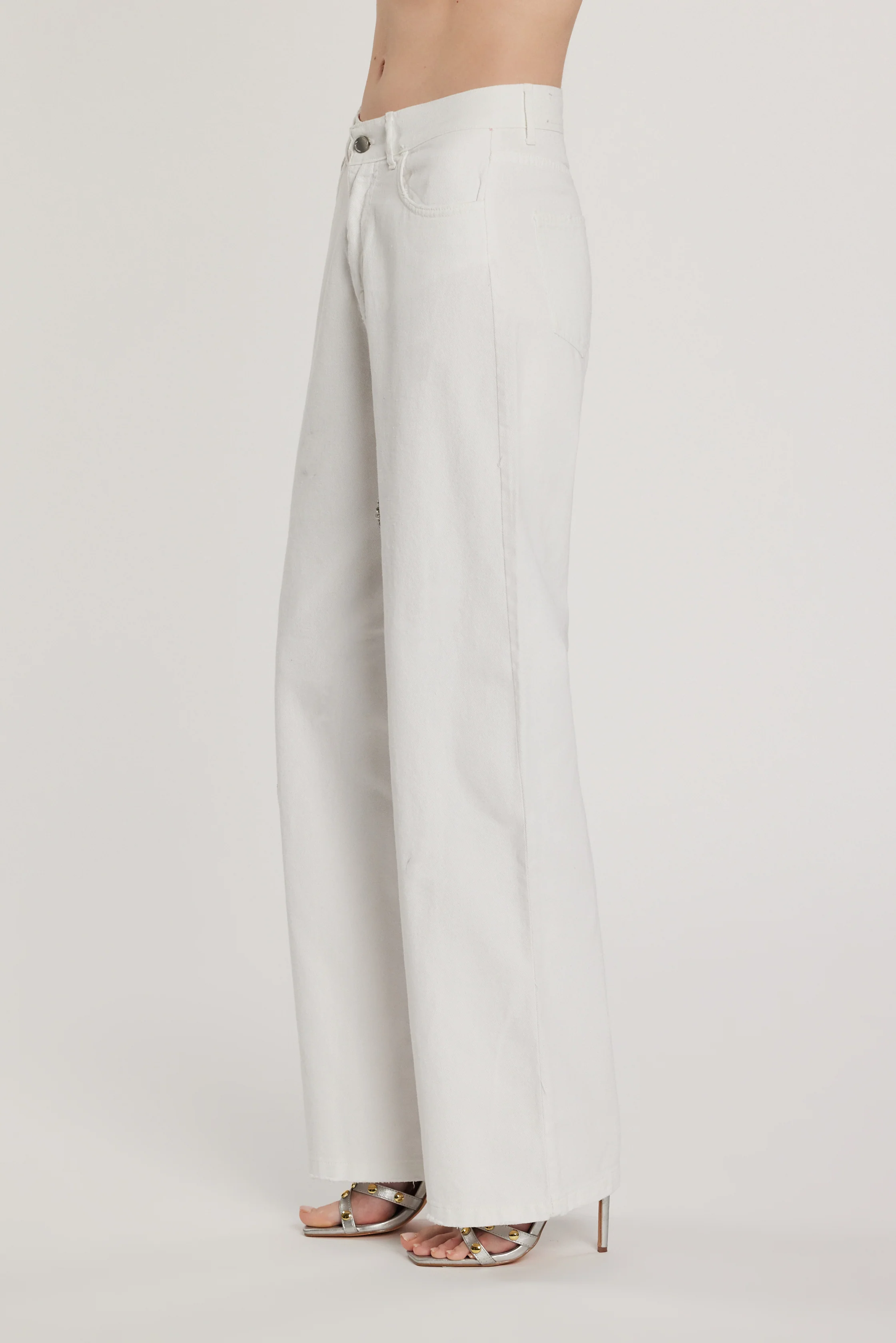 Pantalone GISELLE_15_SNZ vita media cinque tasche loose fit denim - Image 3