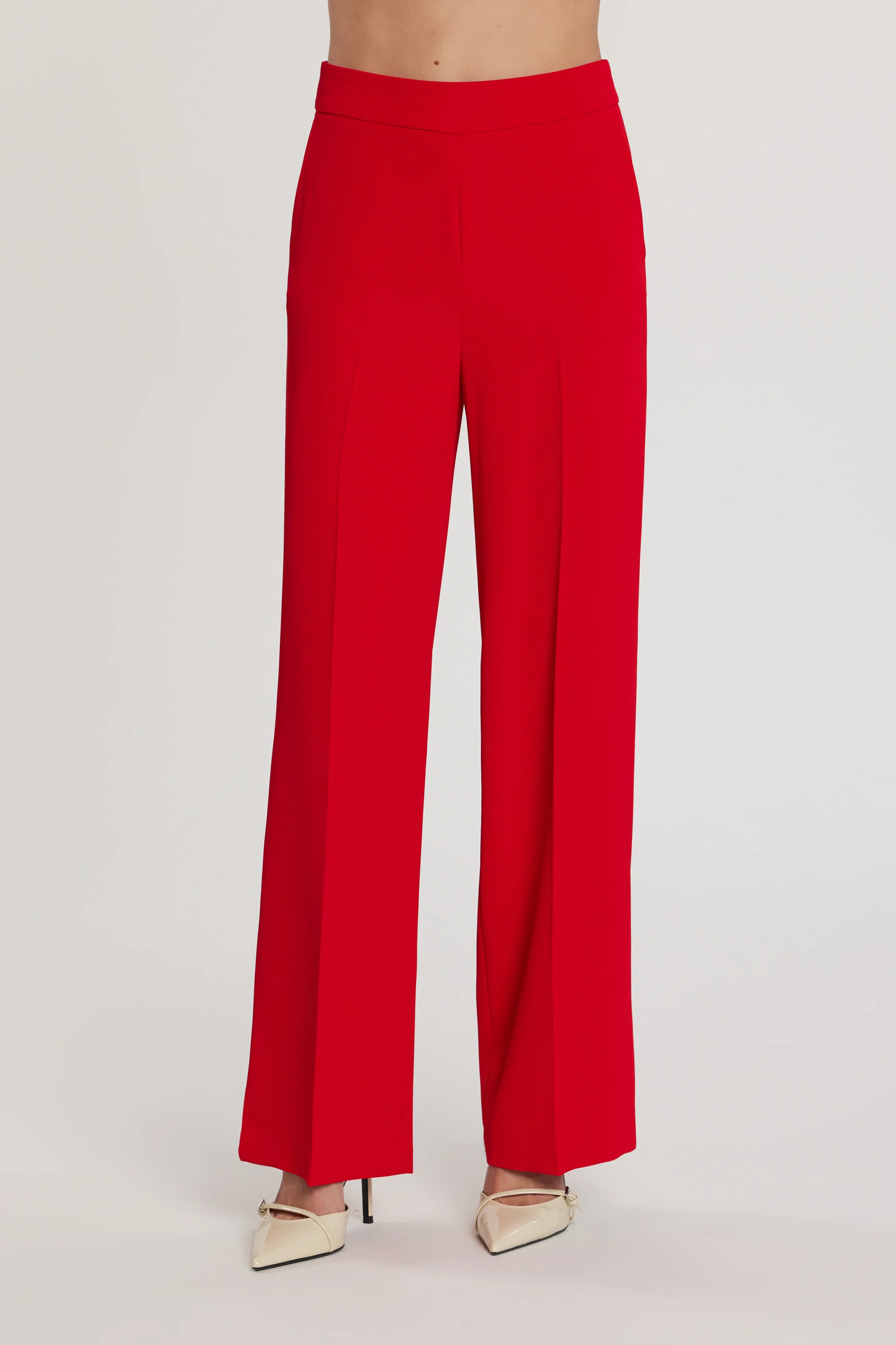 Pantalone LALIM vita alta palazzo con tasche francesi - Image 2