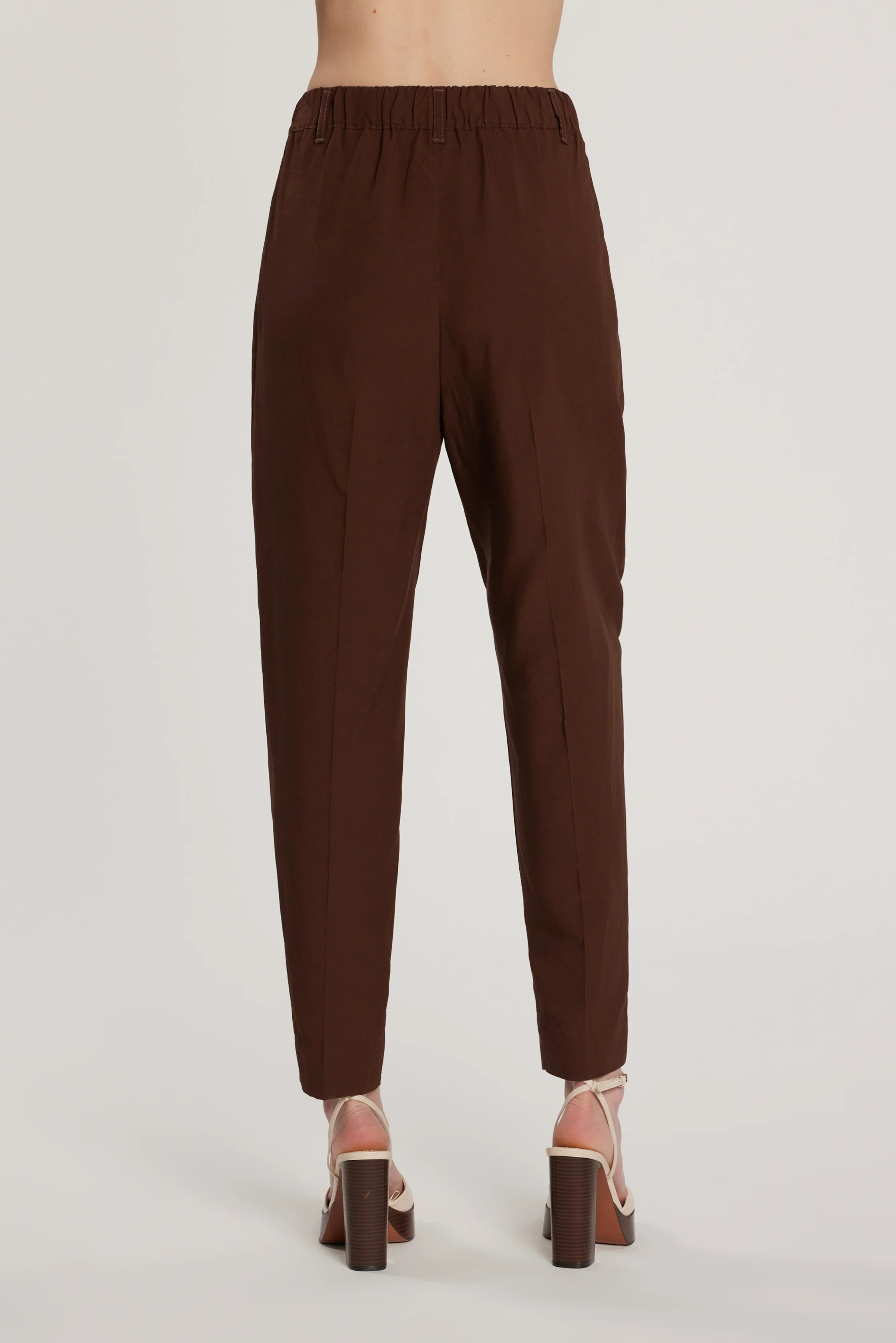 Pantalone MEMPHIS vita alta con elastico più tasche francesi - Image 4