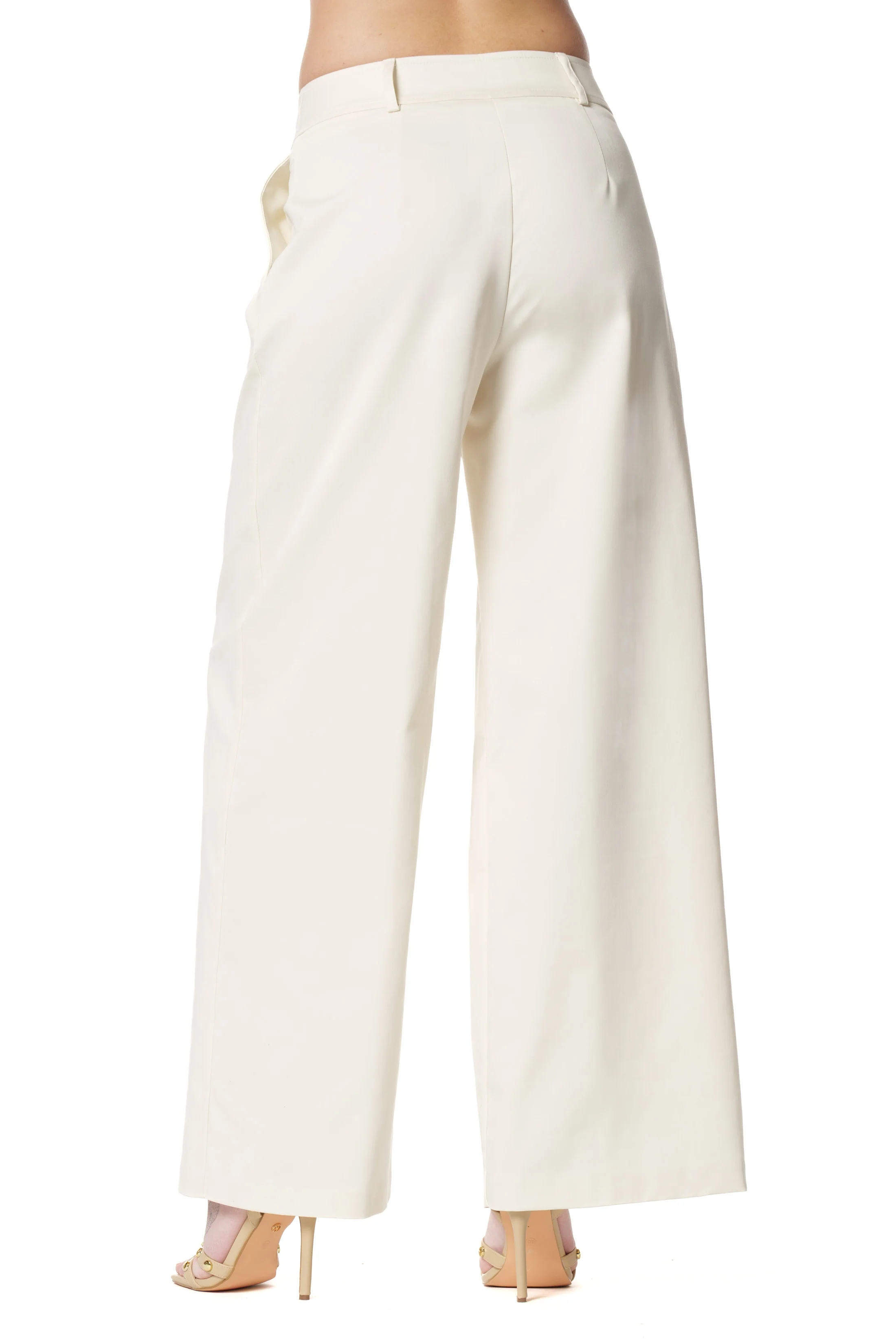 Pantalone PINEAPPLEY largo più pinces in  gabardine cotone - Image 3
