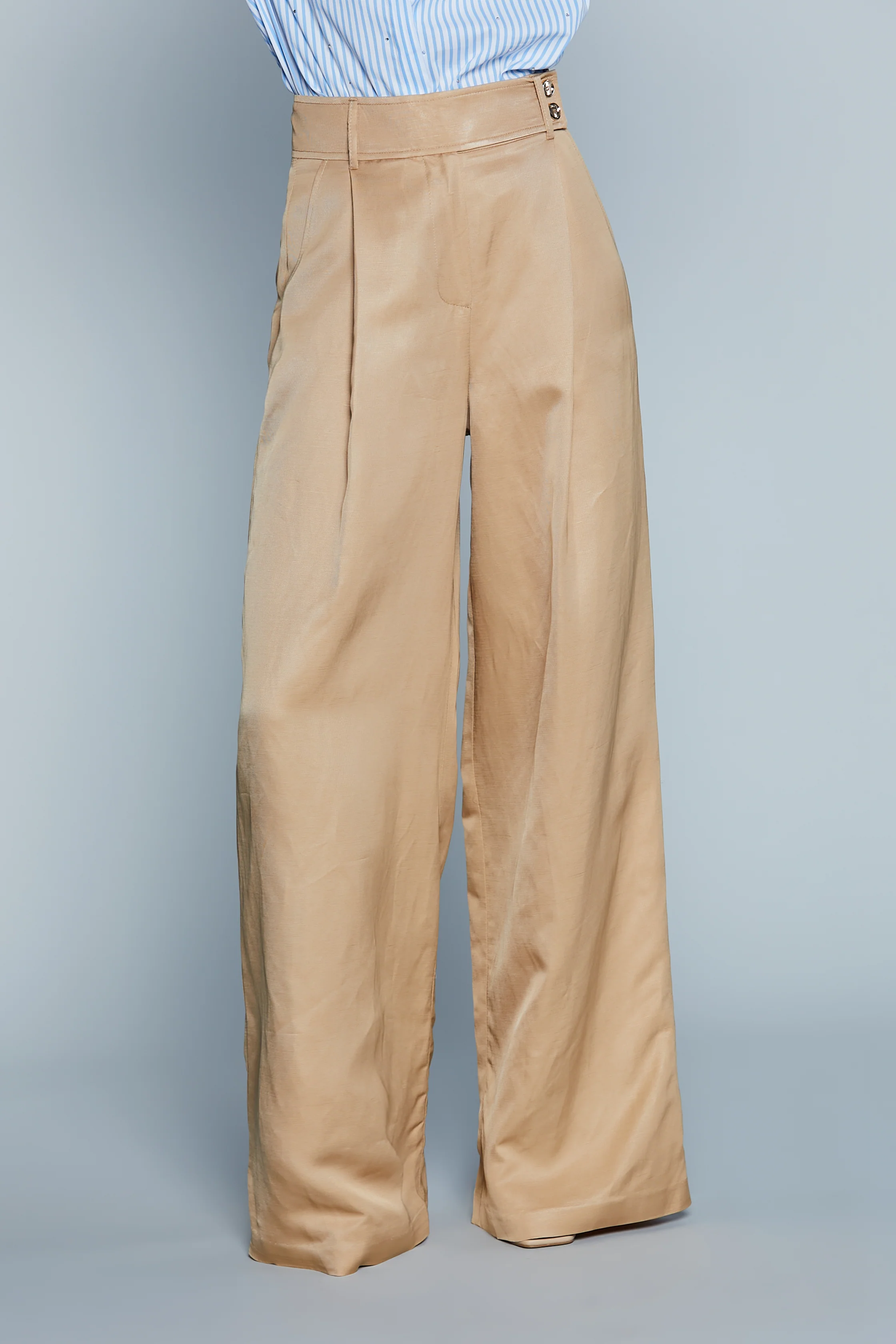 Pantalone PRAT Vita Alta Palazzo con Bustino Alto più Ts Francesi più Pinces