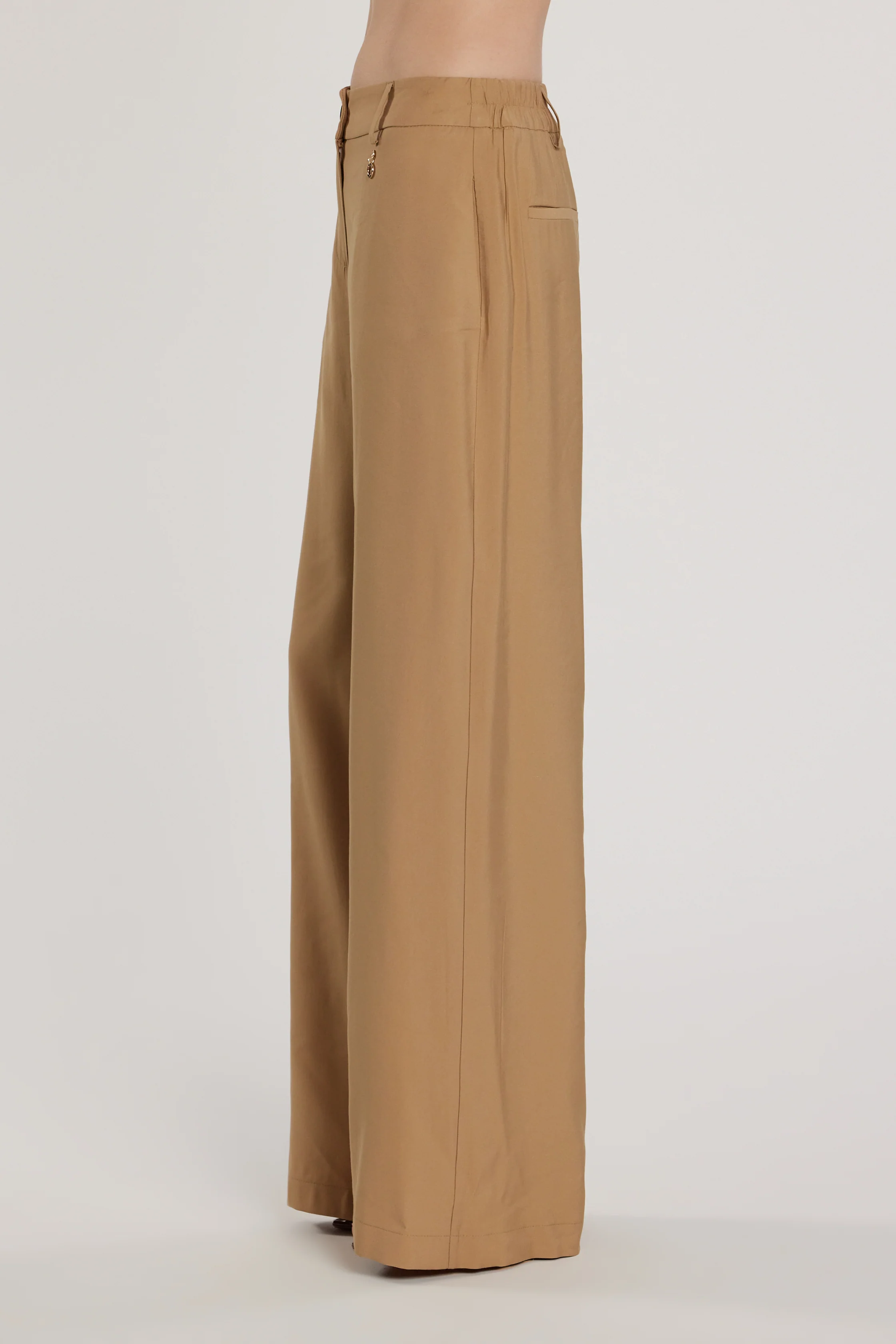 Pantalone PREZIOSA_P vita alta palazzo con cintura più tasche francesi più filetto - Image 3