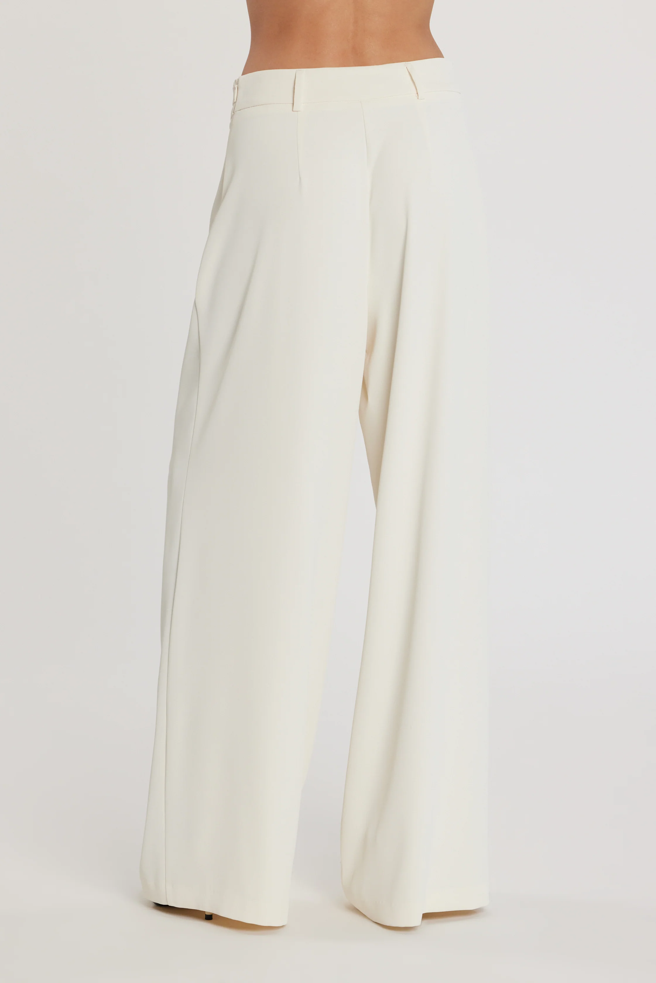 Pantalone ROJER vita alta palazzo con cintura più passante logo più pieghe - Image 4