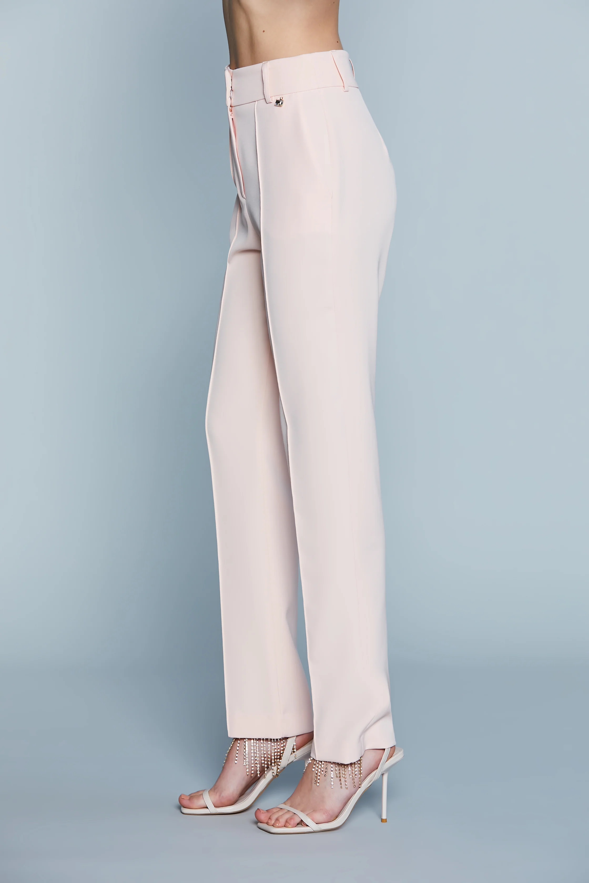 Pantalone SELENITE con Ganci più Passanti più Vita Alta Gamba Dritta - Image 3