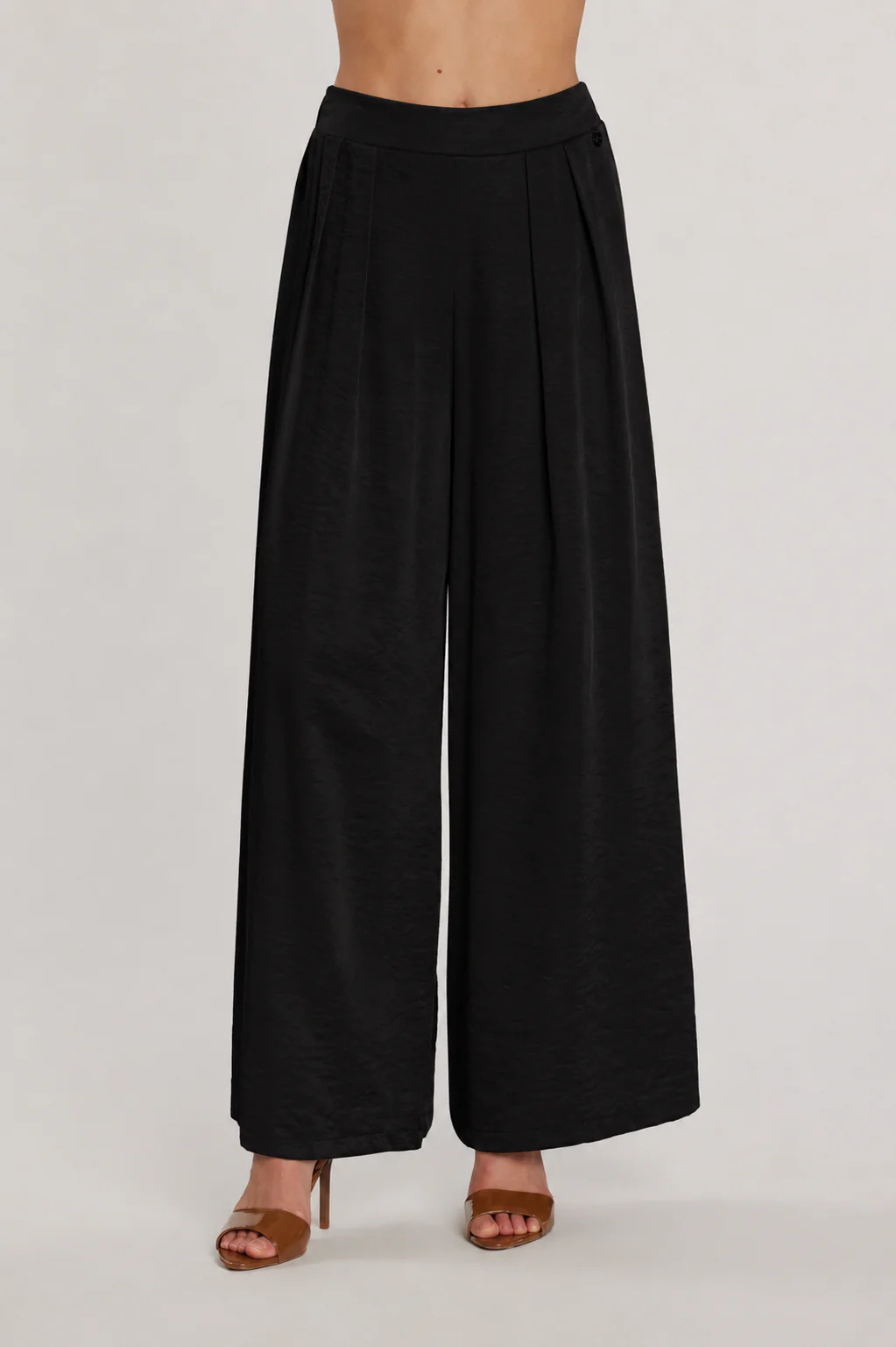 Pantalone TRINCA vita alta palazzo con elastico più pinces - Image 6