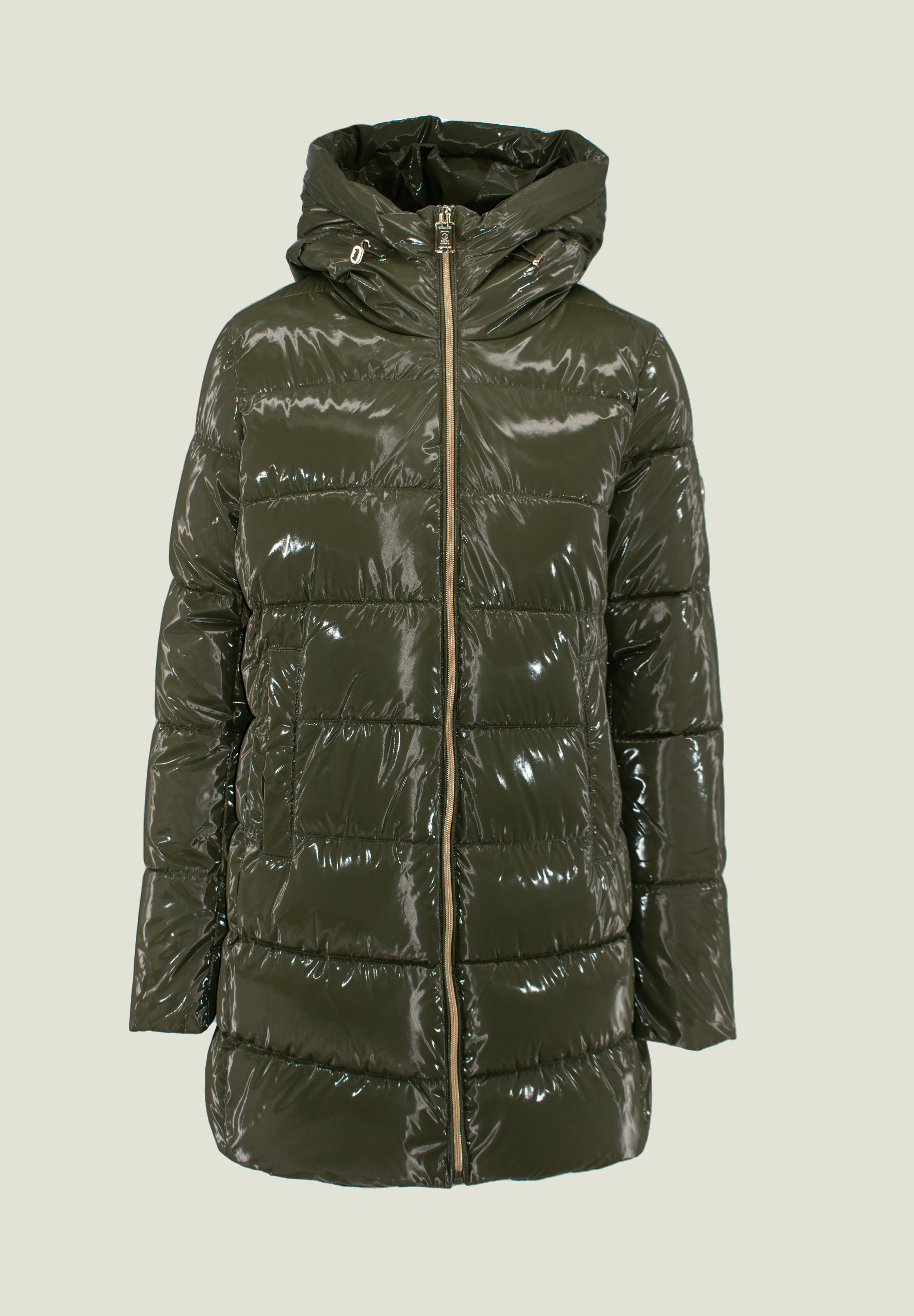 Piumino FABIC lungo manica lunga con cappuccio più zip più coulisse - Image 3