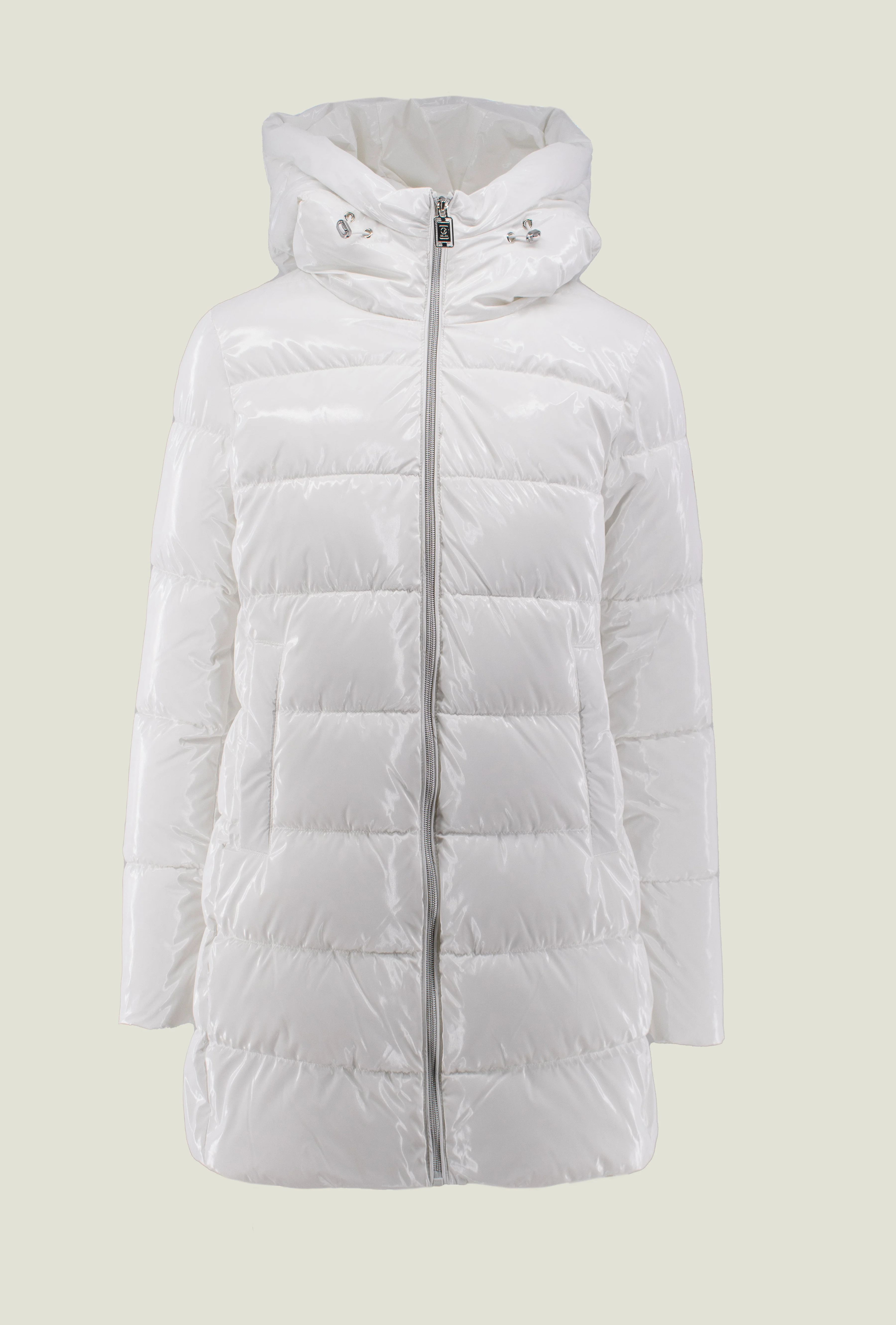 Piumino FABIC lungo manica lunga con cappuccio più zip più coulisse - Image 4