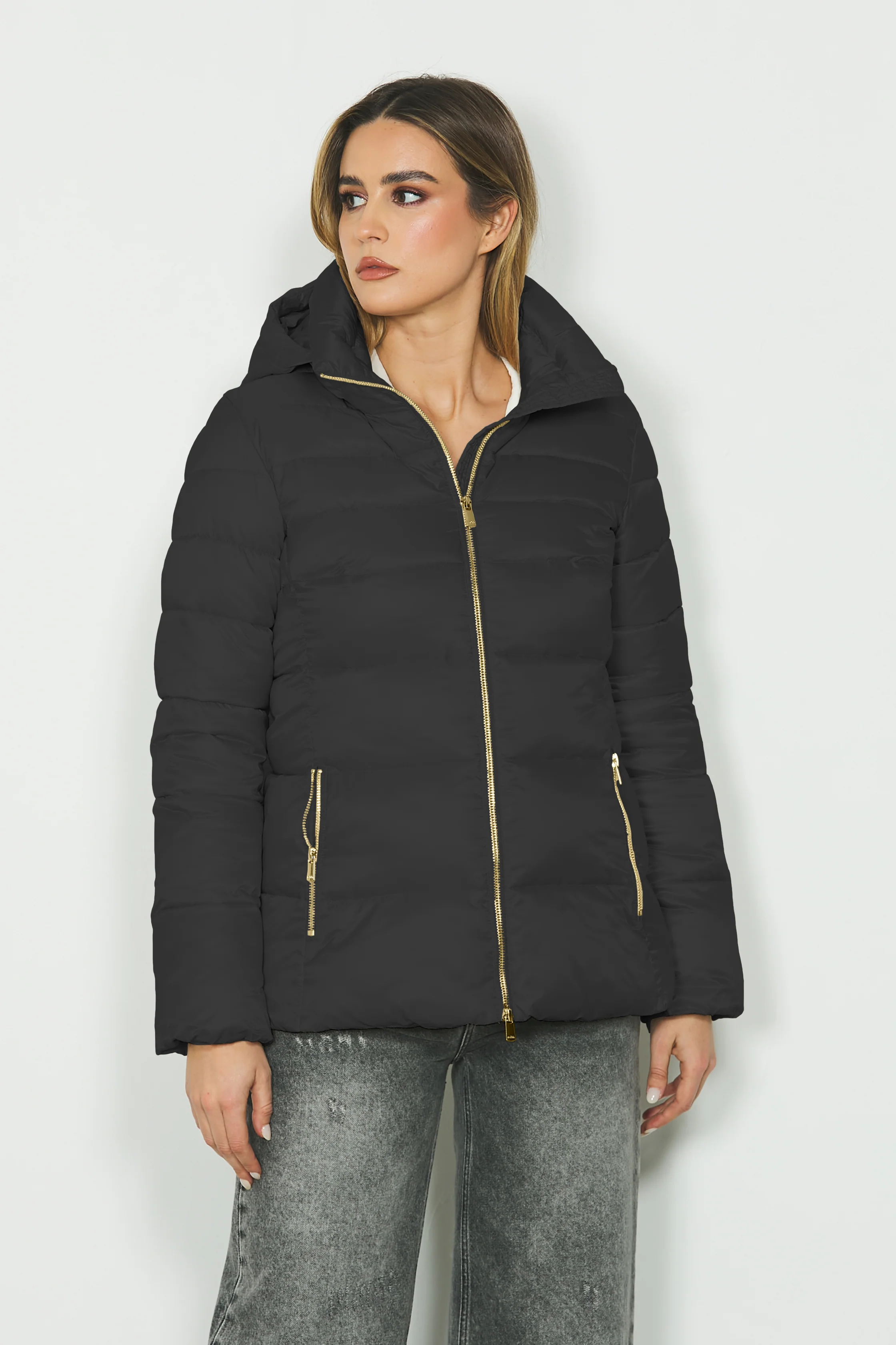 Piumino IRA manica lunga con cappuccio staccabile più zip più tasche - Image 5