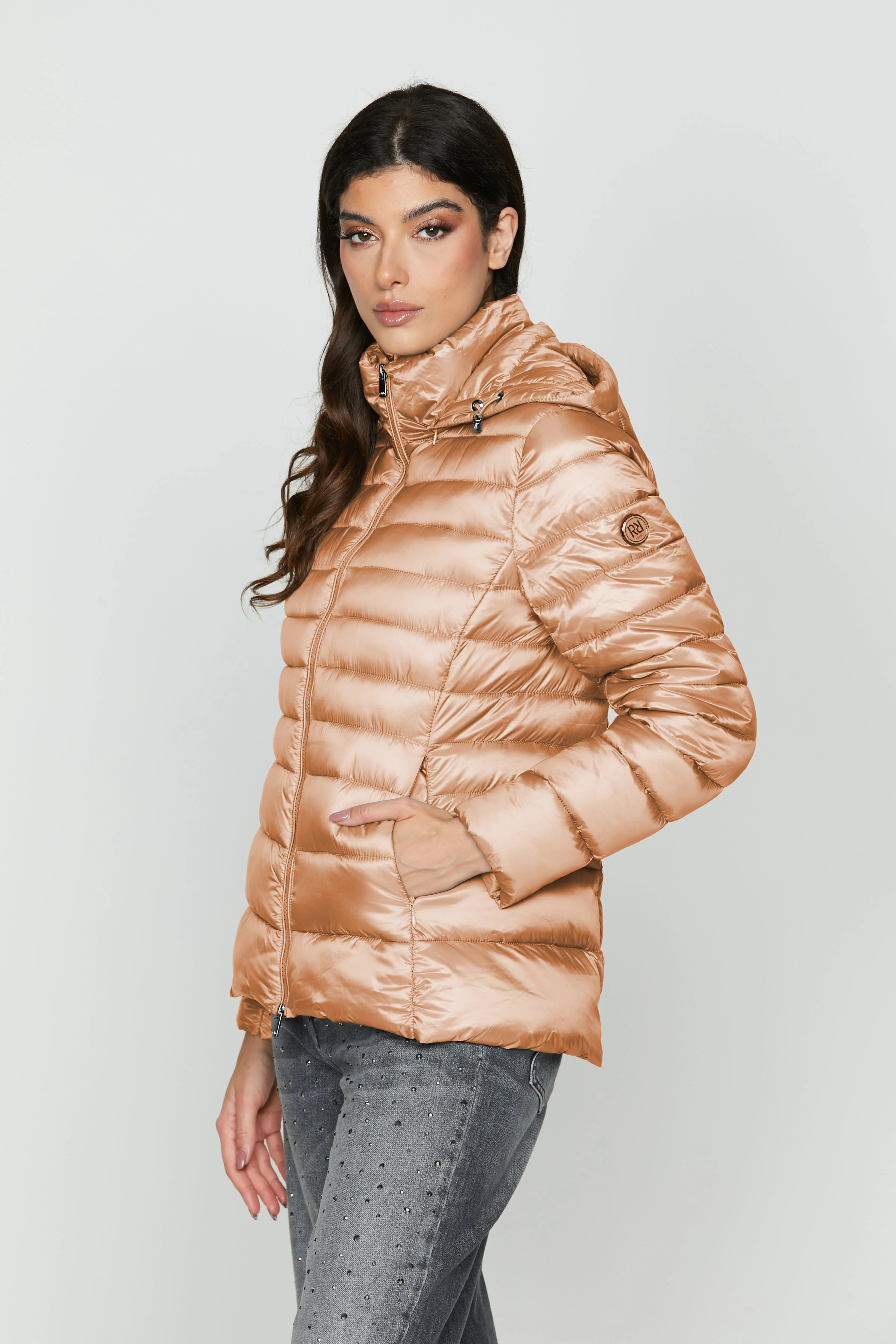Piumino VENTO manica lunga con cappuccio staccabile con coulisse più zip più tasche - Image 6