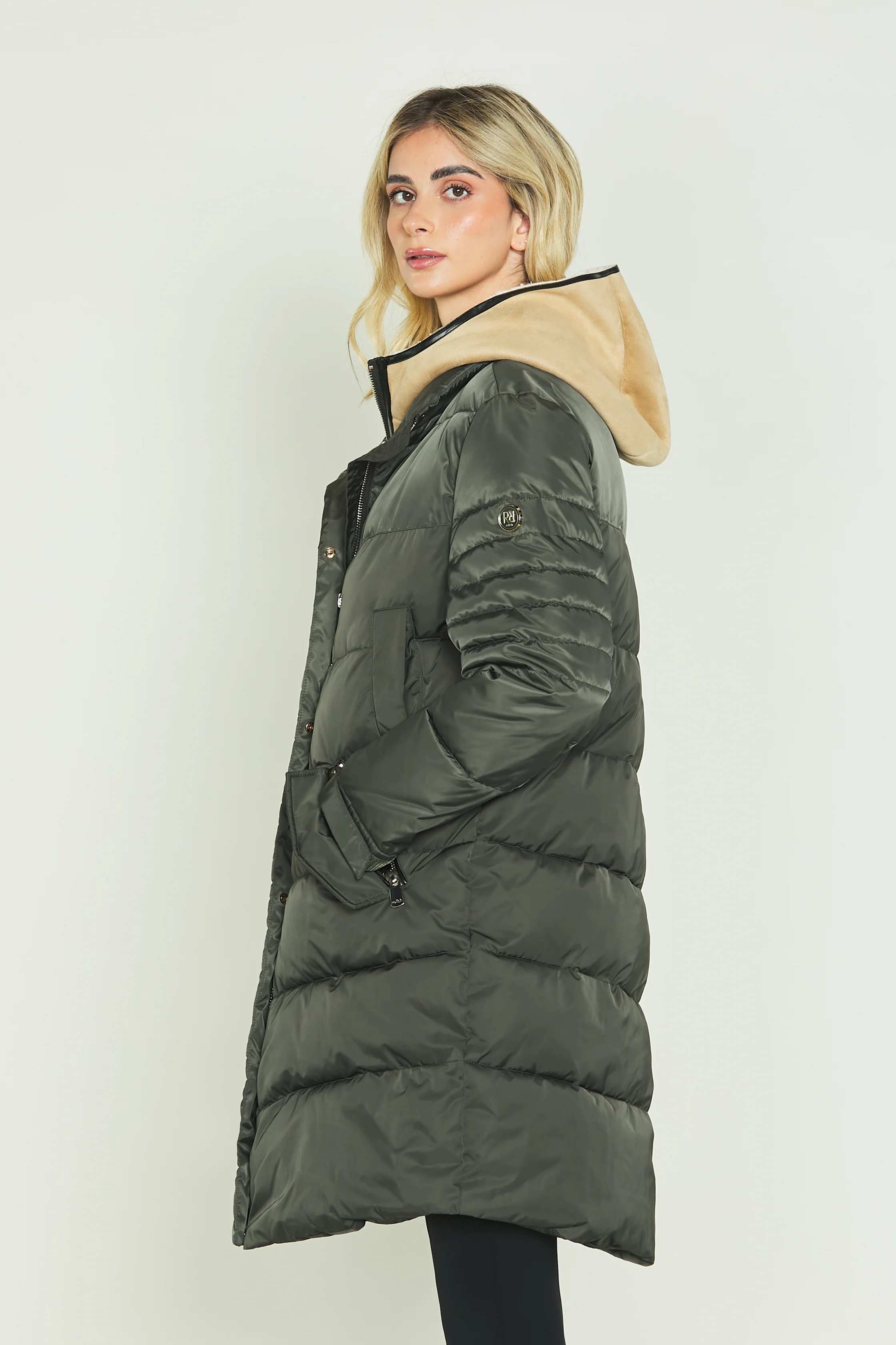 Piumino YAMAKO lungo manica lunga con inserto ecomontone più cappuccio stacc. Più zip più ts - Image 3