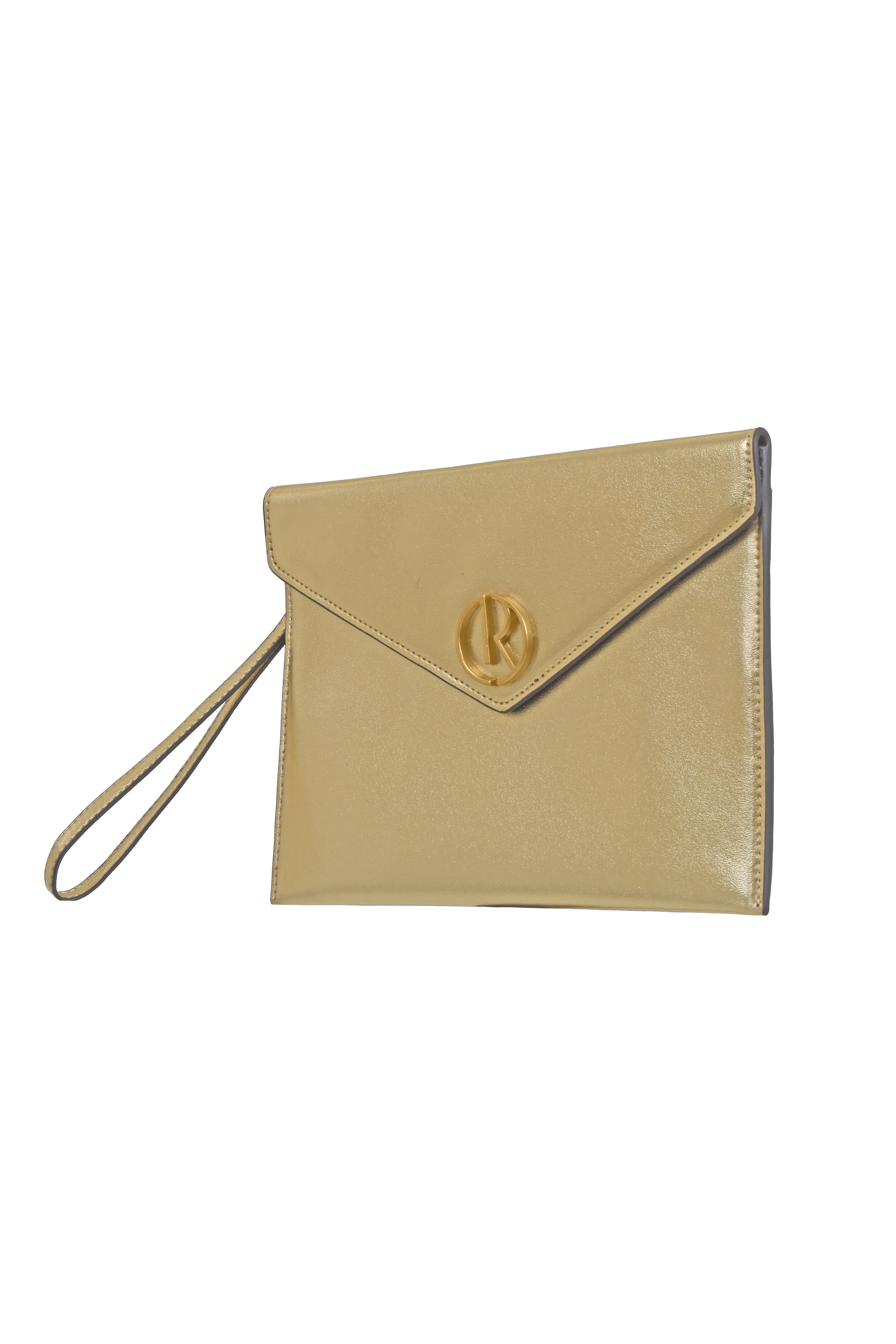 Pochette GELSOMINA Busta con Manico più Logo Ecopelle Metallizzata - Image 2