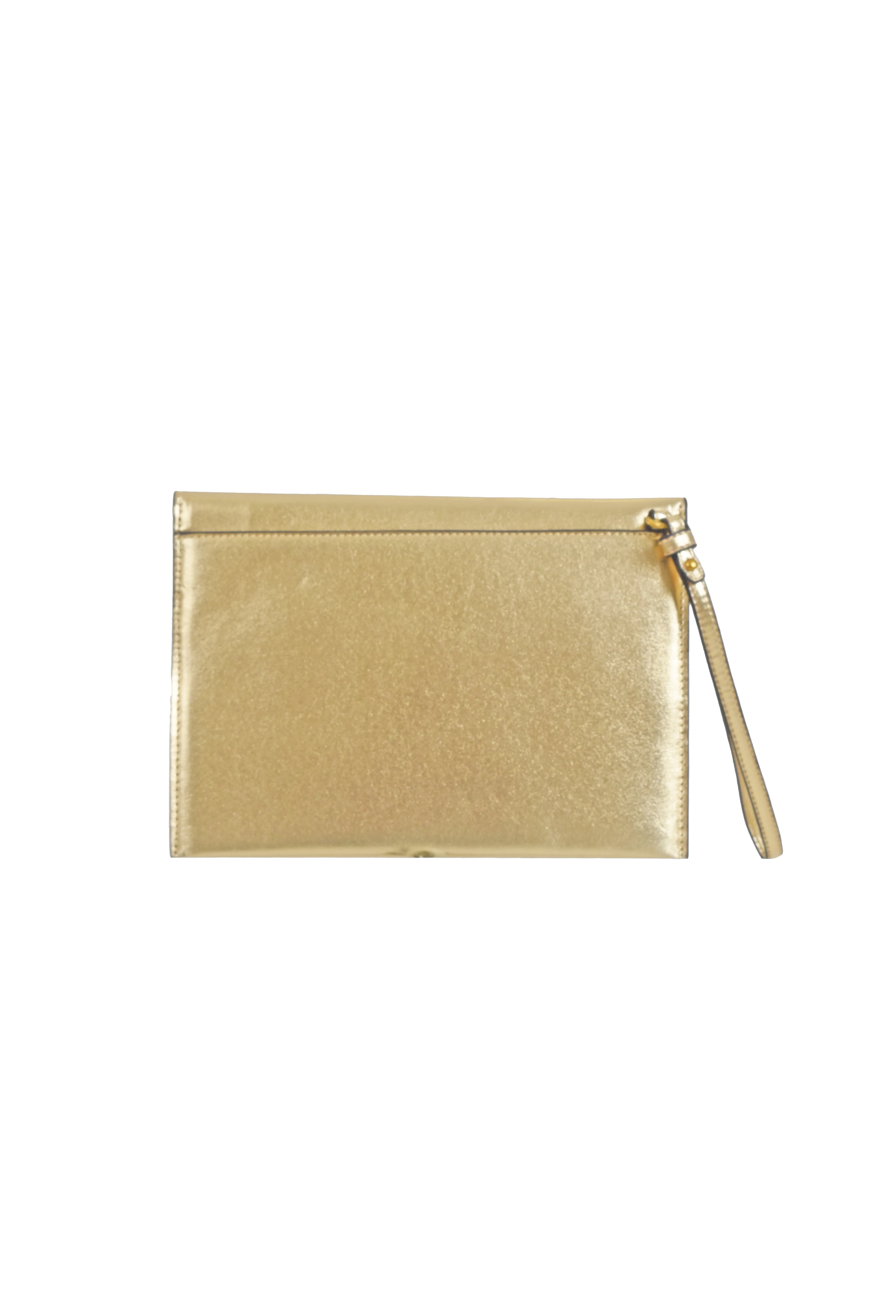 Pochette GELSOMINA Busta con Manico più Logo Ecopelle Metallizzata - Image 3