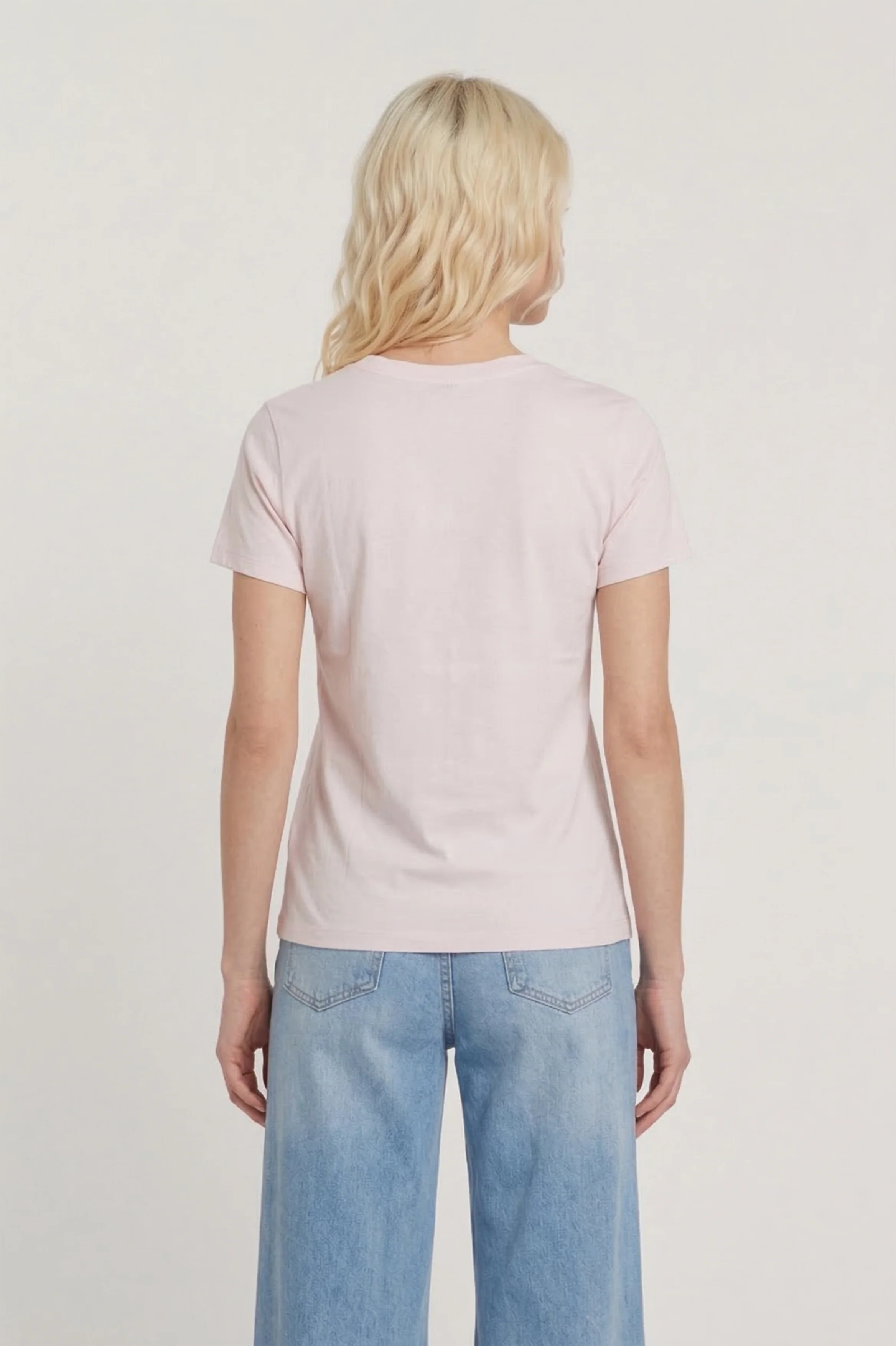 T-Shirt MONROEL maniche corte con baguette più applicazione effetto fiore - Image 2