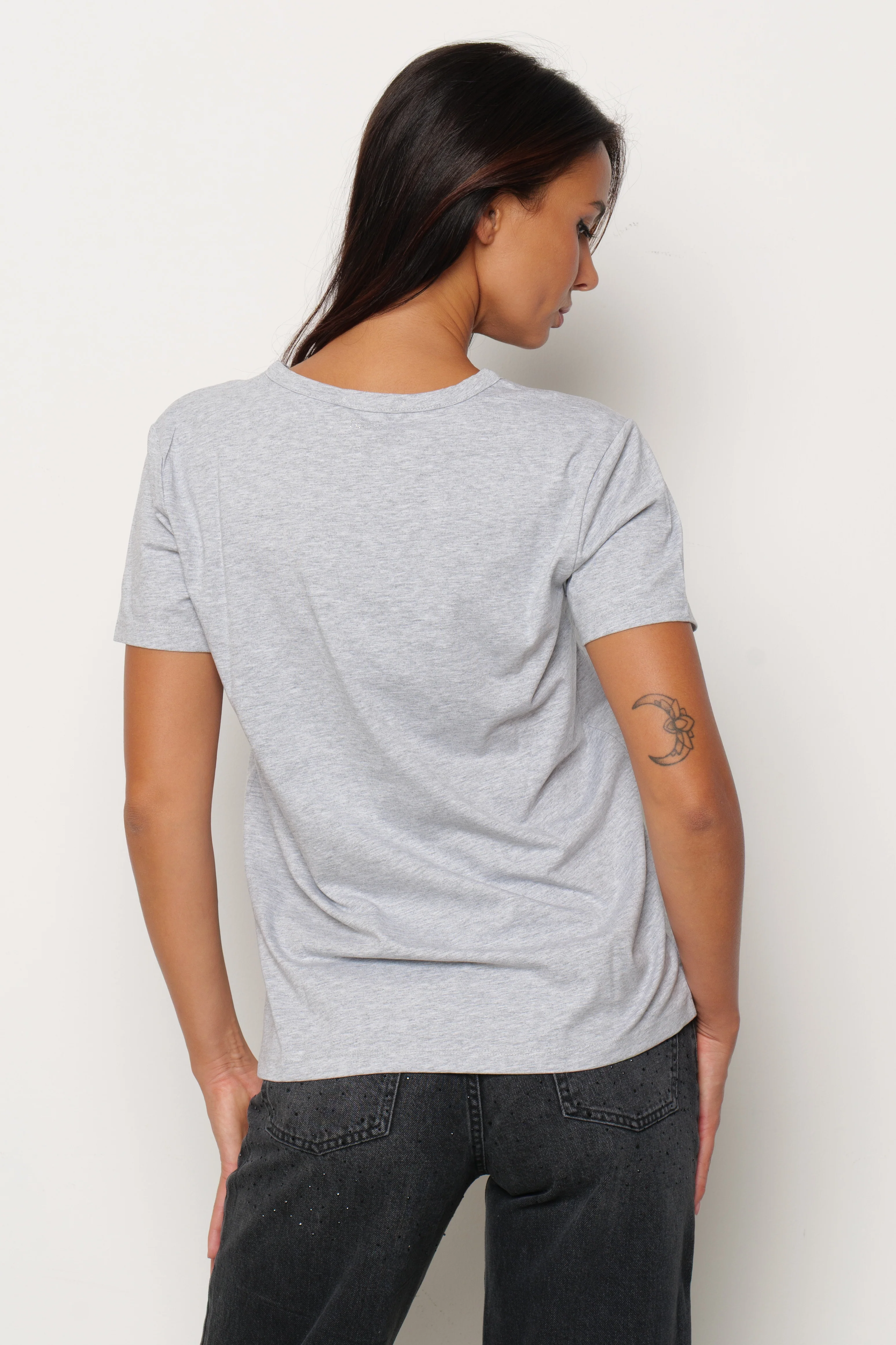 T-shirt REELS mezza manica con stampa più pietre più strass - Image 13